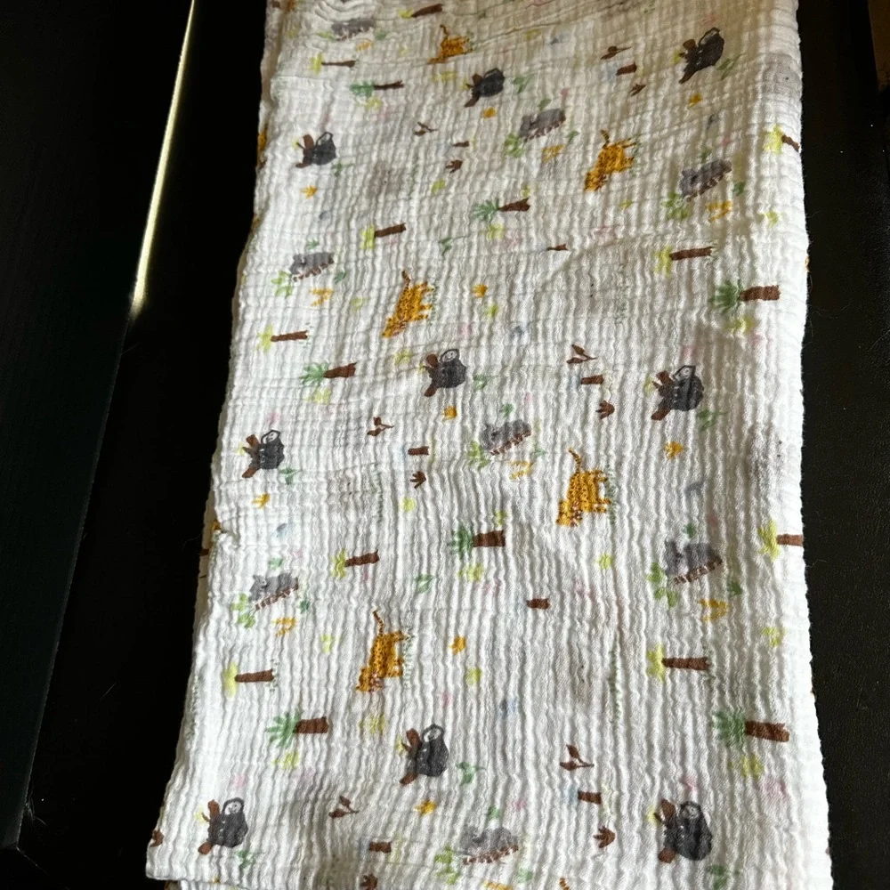 Cloud Island Muslin Lovey Baby Security Blanket Swaddle‎ Jungle Animals Cotton